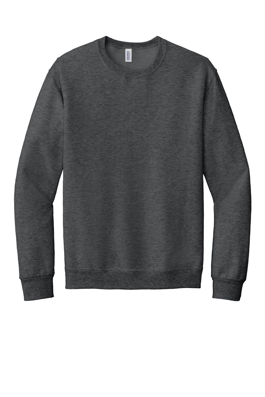 Jerzees 4662M/4662MR Mens Super Sweats NuBlend Pill Resistant Fleece Crewneck Sweatshirt Heather Black Flat Front