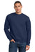 Jerzees 4662M/4662MR Mens Super Sweats NuBlend Pill Resistant Fleece Crewneck Sweatshirt Navy Blue Model Front