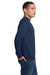 Jerzees 4662M/4662MR Mens Super Sweats NuBlend Pill Resistant Fleece Crewneck Sweatshirt Navy Blue Model Side