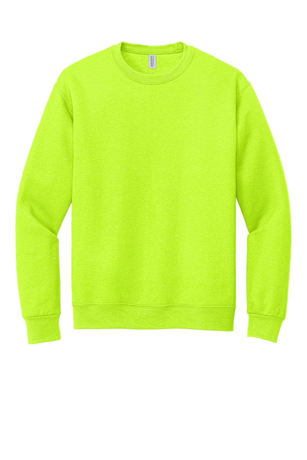 Jerzees 4662M/4662MR Mens Super Sweats NuBlend Pill Resistant Fleece Crewneck Sweatshirt Safety Green Flat Front