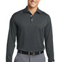 Nike Mens Stretch Tech Dri-Fit Moisture Wicking Long Sleeve Polo Shirt - Anthracite Grey