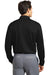 Nike 466364/604940 Mens Stretch Tech Dri-Fit Moisture Wicking Long Sleeve Polo Shirt Black Model Back