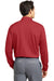 Nike 466364/604940 Mens Stretch Tech Dri-Fit Moisture Wicking Long Sleeve Polo Shirt Varsity Red Model Back