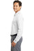 Nike 466364/604940 Mens Stretch Tech Dri-Fit Moisture Wicking Long Sleeve Polo Shirt White Model Side