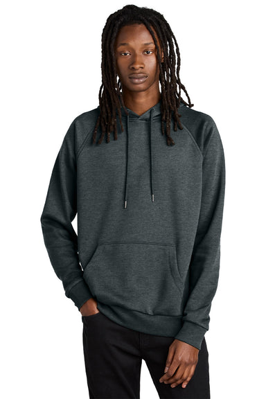 AllMade AL5000 Mens CVC Fleece Hooded Sweatshirt Hoodie w/ Pouch Pocket Heather Terrain Grey Model Front