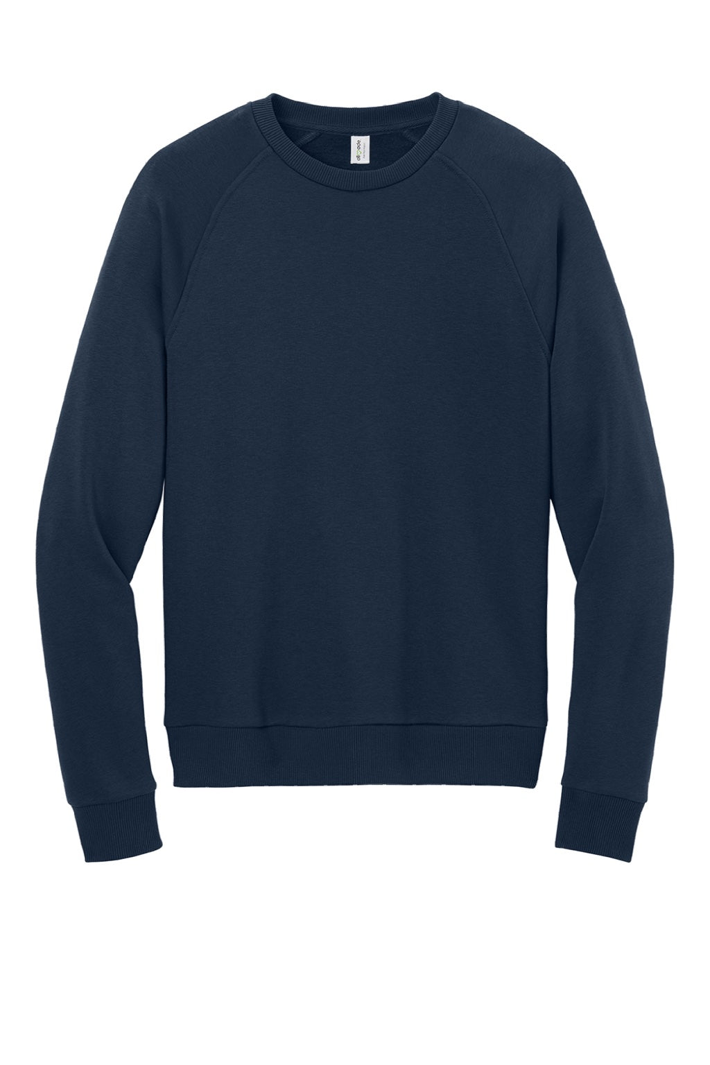 AllMade AL5004 Mens CVC Fleece Crewneck Sweatshirt Rebel Blue Flat Front