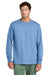 Port & Company PC54LS Mens Core Long Sleeve Crewneck T-Shirt Carolina Blue Model Front