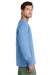 Port & Company PC54LS Mens Core Long Sleeve Crewneck T-Shirt Carolina Blue Model Side