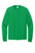 Port & Company PC54LS Mens Core Long Sleeve Crewneck T-Shirt Clover Green Flat Front