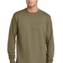 Port & Company Mens Core Long Sleeve Crewneck T-Shirt - Coyote Brown