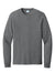 Port & Company PC54LS Mens Core Long Sleeve Crewneck T-Shirt Heather Graphite Grey Flat Front