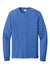 Port & Company PC54LS Mens Core Long Sleeve Crewneck T-Shirt Heather Royal Blue Flat Front