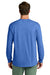 Port & Company PC54LS Mens Core Long Sleeve Crewneck T-Shirt Heather Royal Blue Model Back