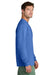 Port & Company PC54LS Mens Core Long Sleeve Crewneck T-Shirt Heather Royal Blue Model Side