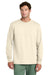 Port & Company PC54LS Mens Core Long Sleeve Crewneck T-Shirt Natural Model Front