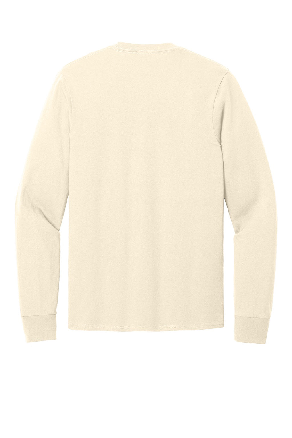 Port & Company PC54LS Mens Core Long Sleeve Crewneck T-Shirt Natural Flat Back