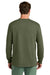 Port & Company PC54LS Mens Core Long Sleeve Crewneck T-Shirt Olive Drab Green Model Back