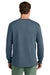 Port & Company PC54LS Mens Core Long Sleeve Crewneck T-Shirt Steel Blue Model Back