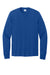 Port & Company PC54LS Mens Core Long Sleeve Crewneck T-Shirt True Royal Blue Flat Front