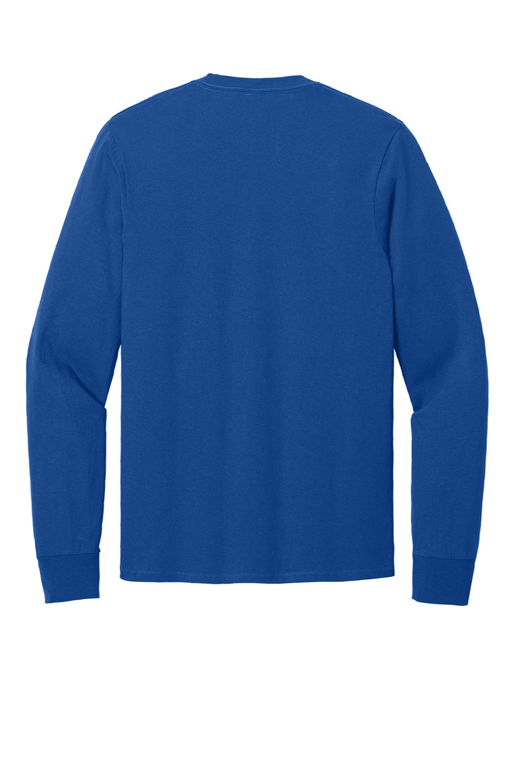Port & Company PC54LS Mens Core Long Sleeve Crewneck T-Shirt True Royal Blue Flat Back