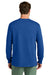 Port & Company PC54LS Mens Core Long Sleeve Crewneck T-Shirt True Royal Blue Model Back