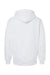 Badger 1254 Mens Hooded Sweatshirt Hoodie White Flat Back