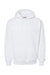 Badger 1254 Mens Hooded Sweatshirt Hoodie White Flat Front