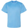 Badger Youth B-Core Moisture Wicking Short Sleeve Crewneck T-Shirt - Columbia Blue - NEW
