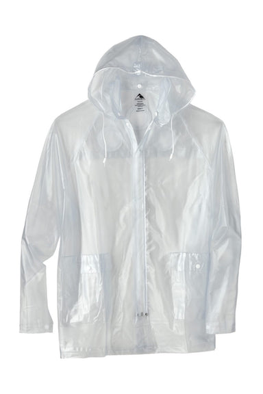 Augusta Sportswear 3160 Unisex Full Zip Hooded Rain Jacket Clear Flat Front
