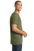 District DT5000 Mens The Concert Short Sleeve Crewneck T-Shirt Military Green Frost Model Side