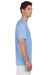 Hanes 4820 Mens Cool DRI Moisture Wicking Short Sleeve Crewneck T-Shirt Light Blue Model Side