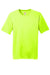 Hanes 4820 Mens Cool DRI Moisture Wicking Short Sleeve Crewneck T-Shirt Safety Green Flat Front
