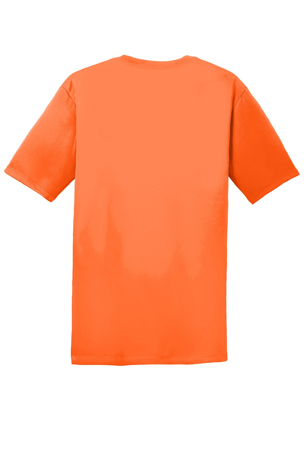 Hanes 4820 Mens Cool DRI Moisture Wicking Short Sleeve Crewneck T-Shirt Safety Orange Flat Back