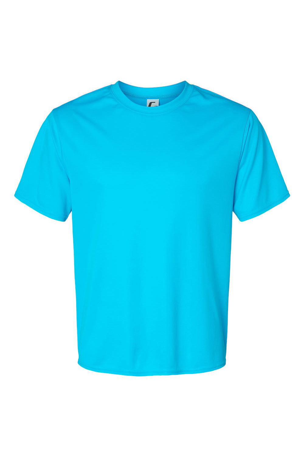 C2 Sport 5100 Mens Performance Moisture Wicking Short Sleeve Crewneck T-Shirt Electric Blue Flat Front