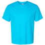 C2 Sport Mens Performance Moisture Wicking Short Sleeve Crewneck T-Shirt - Electric Blue - NEW