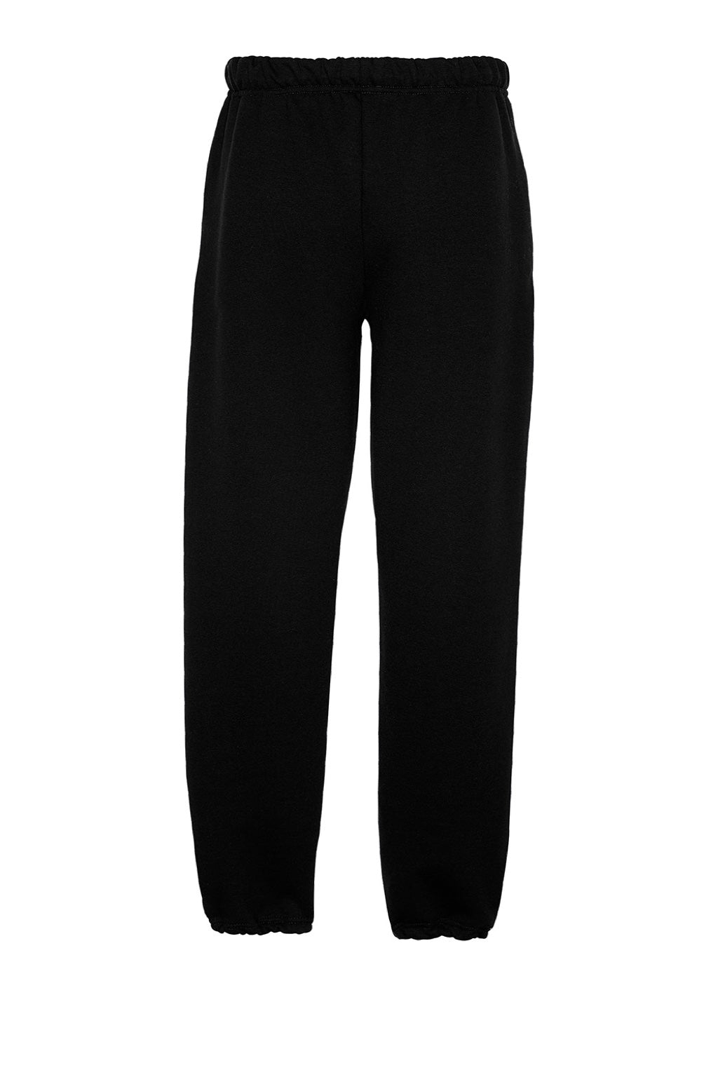 Jerzees 4850MP/4850MR Mens Super Sweats NuBlend Pill Resistant Fleece Sweatpants w/ Pockets Black Flat Back