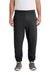 Jerzees 4850MP/4850MR Mens Super Sweats NuBlend Pill Resistant Fleece Sweatpants w/ Pockets Heather Black Model Front