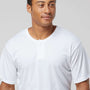Alleson Athletic Mens B-Core Placket Short Sleeve Jersey - White - Coming Soon