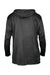 Badger 4105 Mens B-Core Moisture Wicking Long Sleeve Hooded T-Shirt Hoodie Black Flat Back