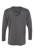 Badger 4105 Mens B-Core Moisture Wicking Long Sleeve Hooded T-Shirt Hoodie Graphite Grey Flat Back