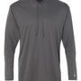 Badger Mens B-Core Moisture Wicking Long Sleeve Hooded T-Shirt Hoodie - Graphite Grey - NEW