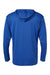 Badger 4105 Mens B-Core Moisture Wicking Long Sleeve Hooded T-Shirt Hoodie Royal Blue Flat Back