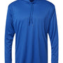 Badger Mens B-Core Moisture Wicking Long Sleeve Hooded T-Shirt Hoodie - Royal Blue - NEW