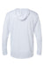 Badger 4105 Mens B-Core Moisture Wicking Long Sleeve Hooded T-Shirt Hoodie White Flat Back