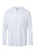 Badger 4105 Mens B-Core Moisture Wicking Long Sleeve Hooded T-Shirt Hoodie White Flat Front