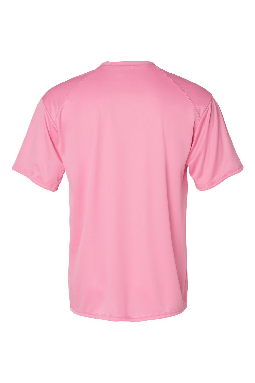 Badger 4120 Mens B-Core Moisture Wicking Short Sleeve Crewneck T-Shirt Pink Flat Back