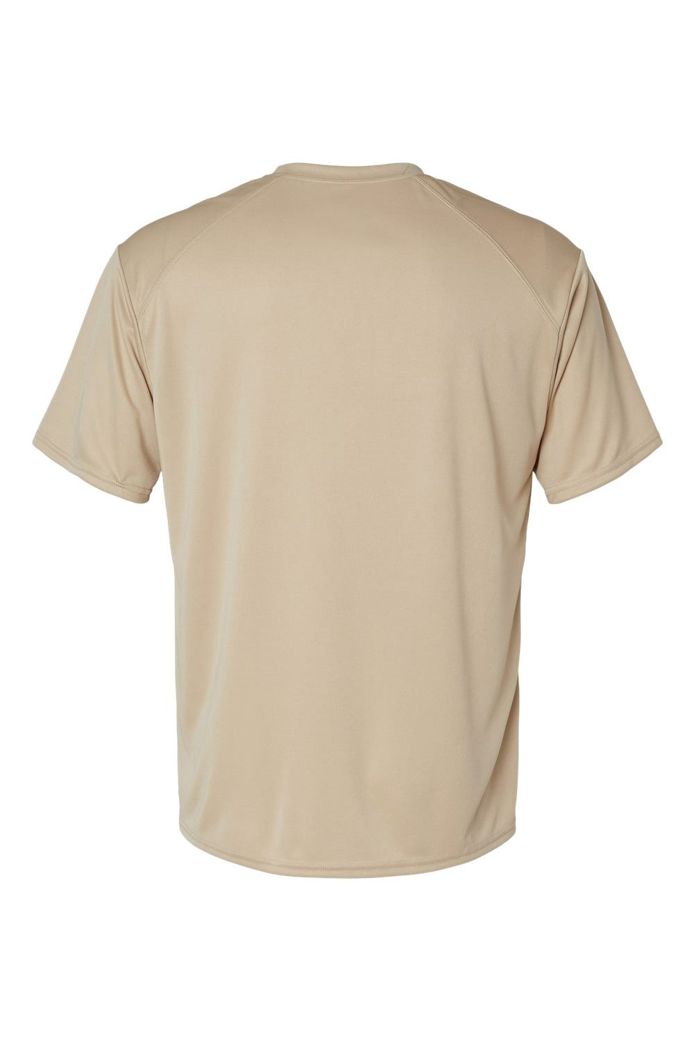 Badger 4120 Mens B-Core Moisture Wicking Short Sleeve Crewneck T-Shirt Sand Flat Back