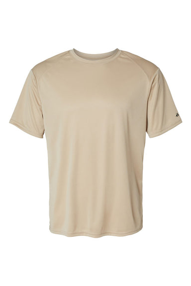 Badger 4120 Mens B-Core Moisture Wicking Short Sleeve Crewneck T-Shirt Sand Flat Front