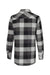 Burnside B5210/5210 Womens Boyfriend Flannel Long Sleeve Button Down Shirt w/ Double Pockets Black Flat Back