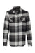 Burnside B5210/5210 Womens Boyfriend Flannel Long Sleeve Button Down Shirt w/ Double Pockets Black Flat Front